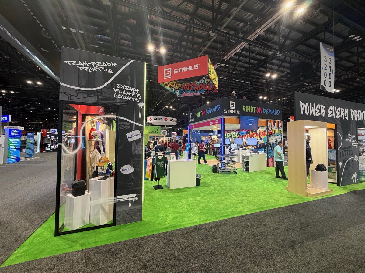 therogersco's tweet image. Innovation and energy at the @PRINTINGUnited Expo! Rogers teamed up with @StahlsIDDirect and @ORAFOL_Americas for dynamic booth experiences, product launches and hands-on demos. See more booth inspiration: bit.ly/47QsTI6.
#PRINTINGUnited2025 #boothbuilder #exhbitdesign