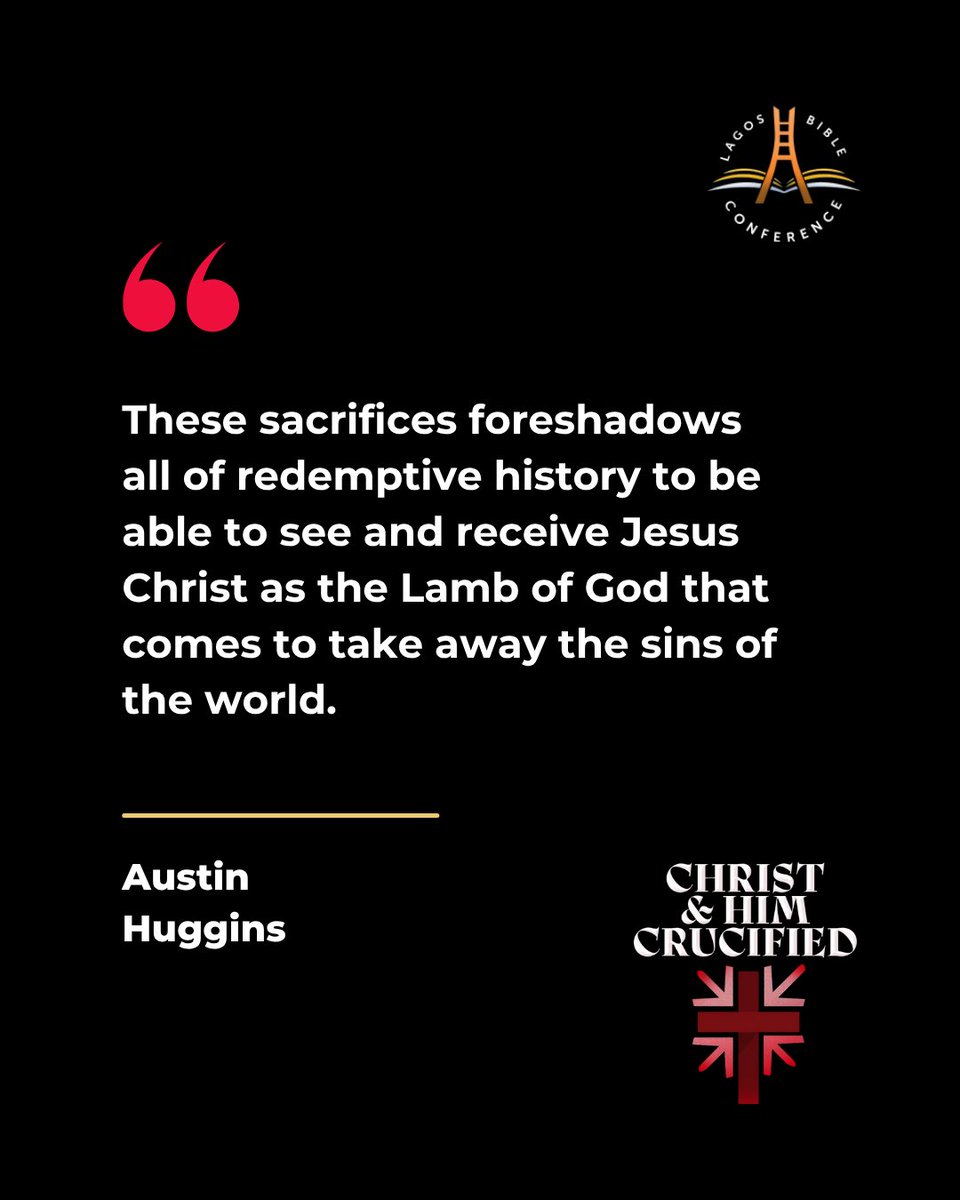 Day 1  
31st Oct 2025  

2nd Session: From shadows to substance: Christ in the Old Testament sacrifices| Pastor Austin Huggins.

#sgbclagos #lagosbibleconference #Christandhimcrucified #sounddoctrine