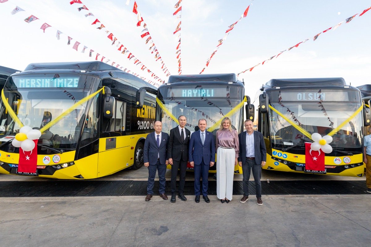 EUDelegationTur's tweet photo. 🚍⚡ Proud to see 17 brand-new electric buses and 14 chargers now operating in #Mersin — part of an €11.1 million partnership between the 🇪🇺 EU and @mersin_bld .
Cleaner air. Quieter streets. #MobilityForEveryone
#EUinTurkiye #GreenCities #ElectricBuses
🇪🇺🇹🇷 https://t.co/biklbYS1Dh