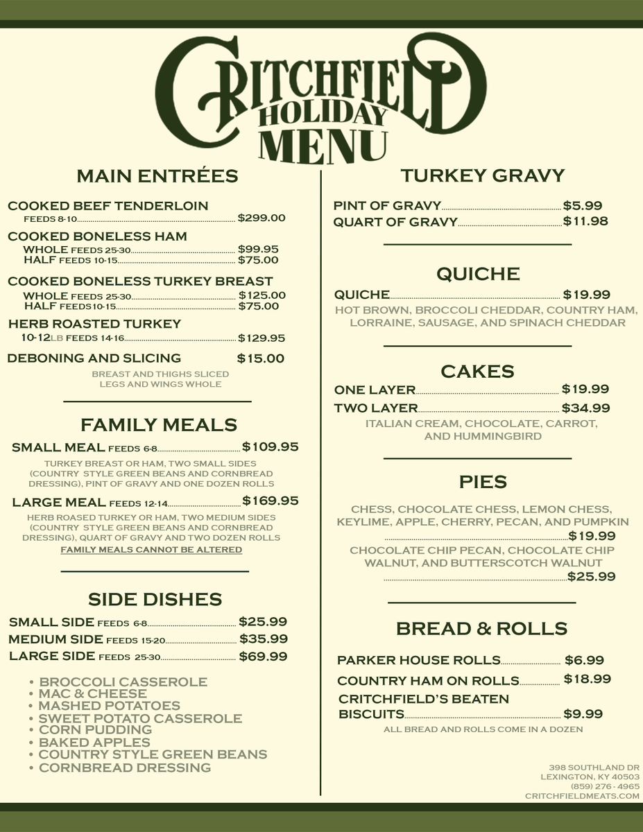 Critchfield Meats Family Market tweet media