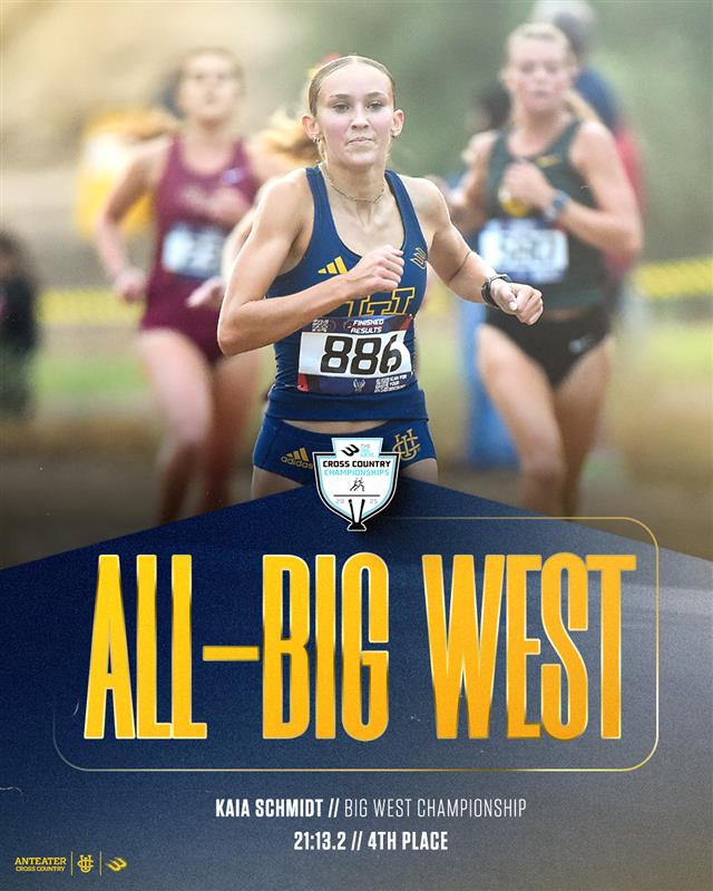UCIcctf's tweet image. 𝐀𝐥𝐥-𝐁𝐢𝐠 𝐖𝐞𝐬𝐭 🤩 

Congrats to Kaia on earning all-conference honors with a fourth-place finish at the Big West Championships!

#TogetherWeZot | #RipEm