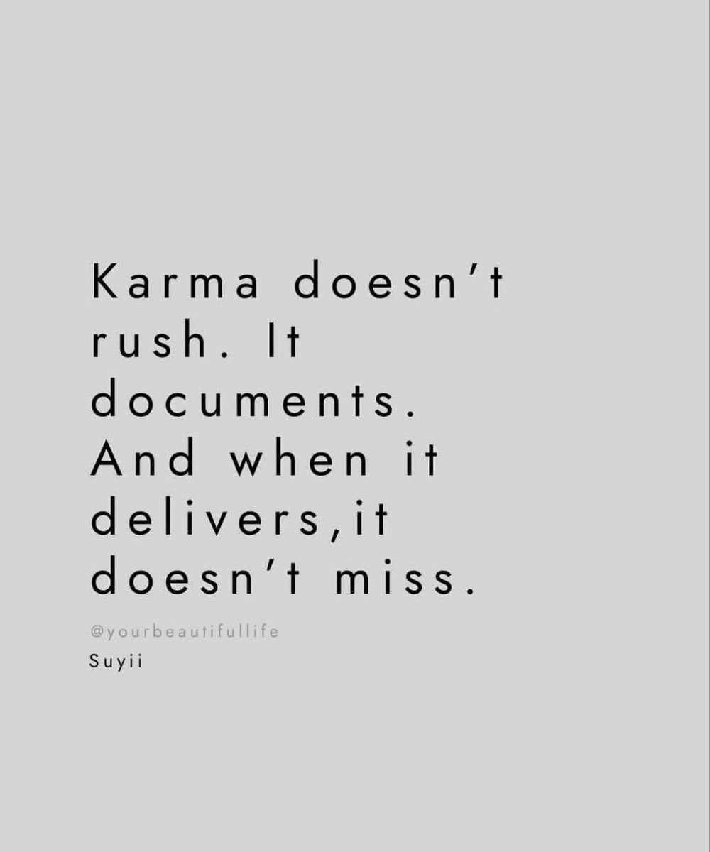 Karma can wait