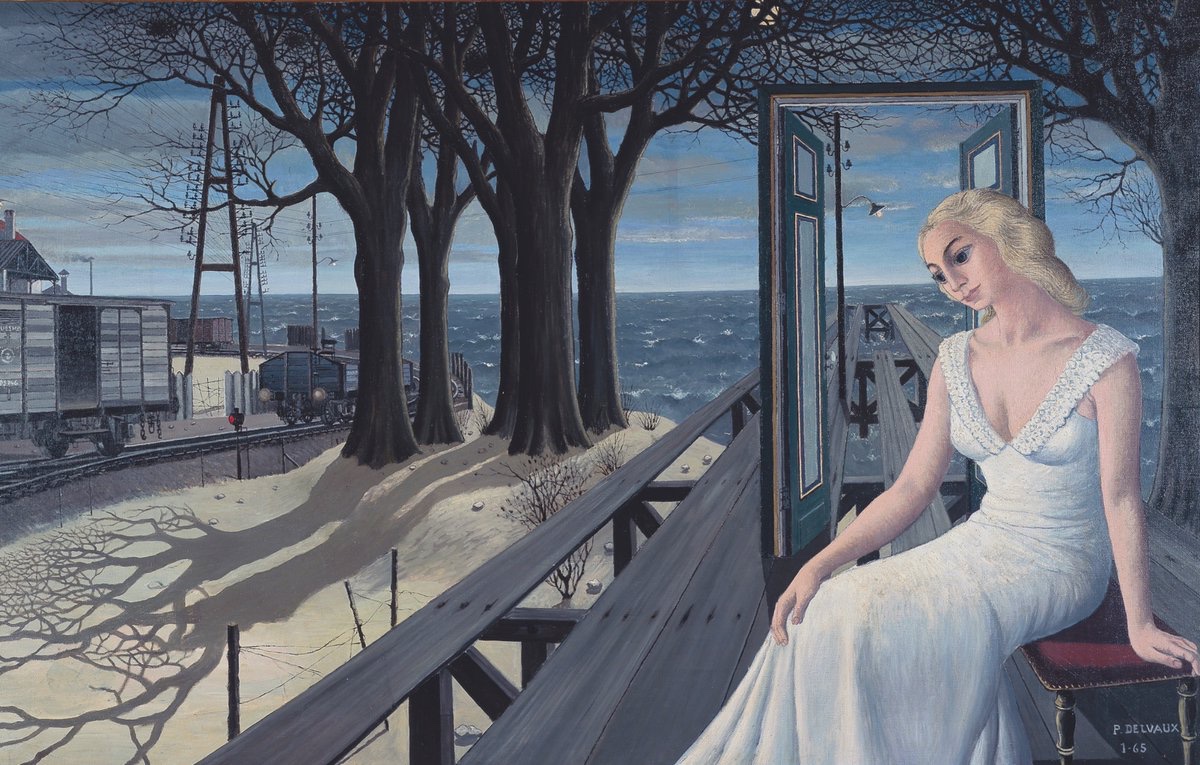 i love the feeling of these paintings by Paul Delvaux