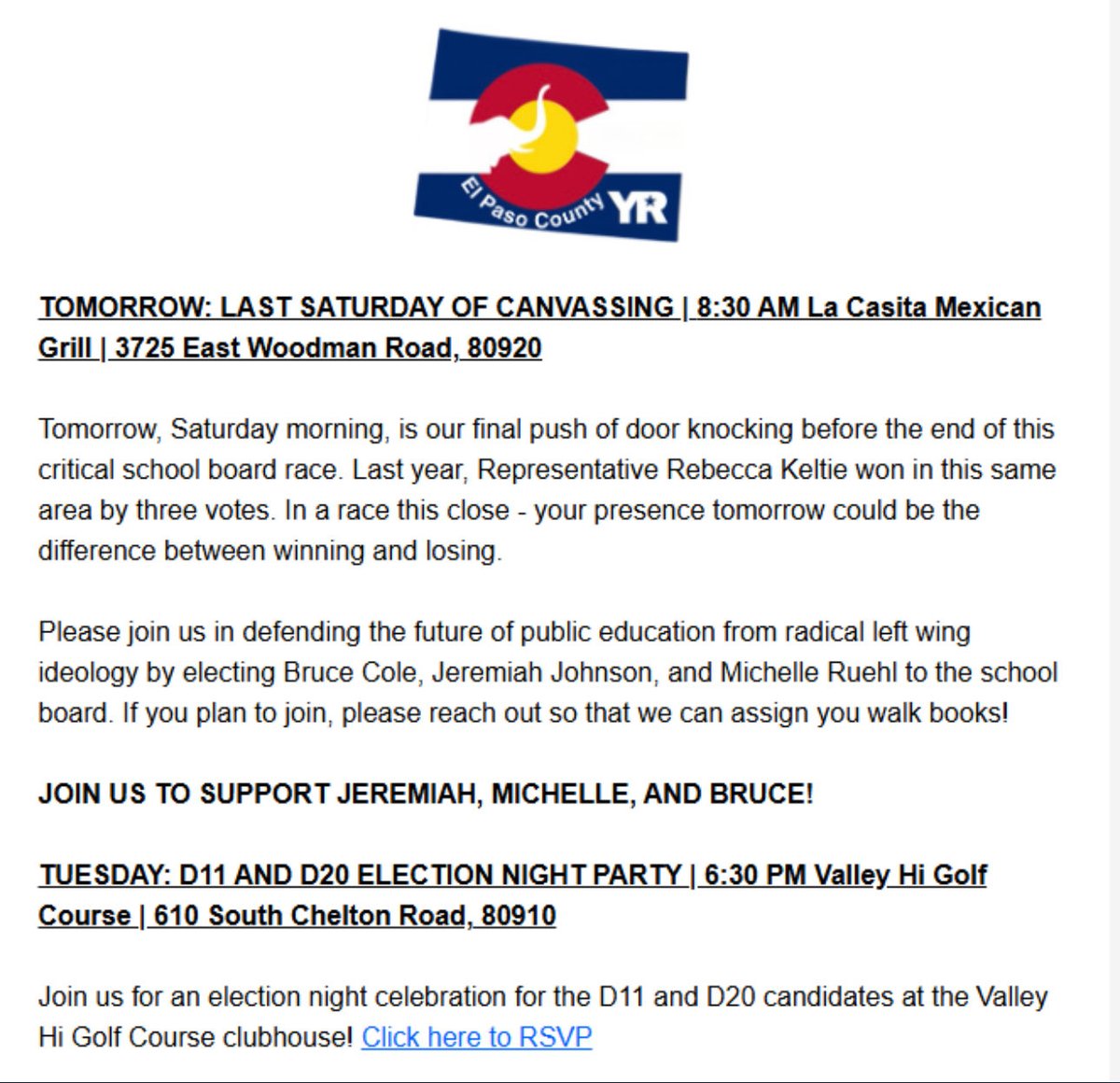 cologop's tweet image. Last push this weekend!
Let’s go CO, let’s flip it and take back control