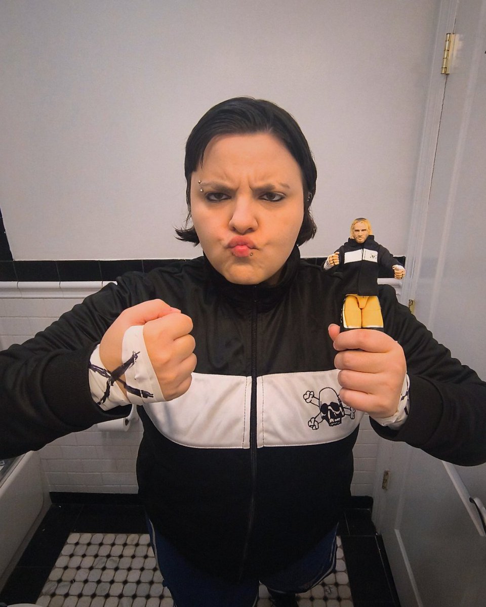 therapist: chubby ROH punk with boobs isn't real, he can't hurt you.

Chubby ROH punk with boobs: