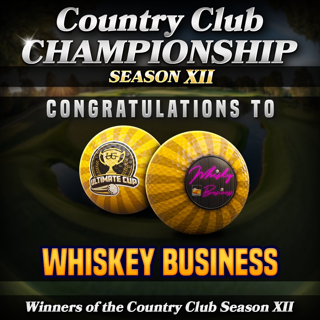 Whiskey Business came out on top this season, claiming the CCC title! To celebrate, their club logo will be featured on Trophy Balls for the next month. Congrats, Whiskey Business! 🎉⛳