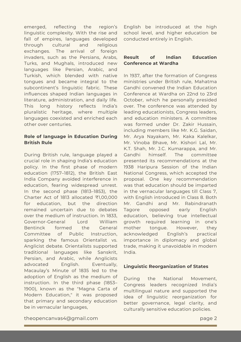 theopencanvas4's tweet image. Language, Identity, and Policy: Understanding the History and Controversy Around India’s Language Formula

#ThreeLanguageFormula
#NEP2020
#TamilNaduVsCentre
#LanguageDebate
#MotherTongueEducation
#LinguisticRights
#CooperativeFederalism