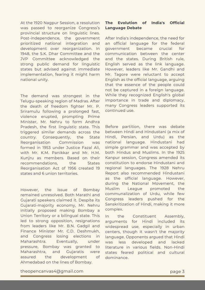 theopencanvas4's tweet image. Language, Identity, and Policy: Understanding the History and Controversy Around India’s Language Formula

#ThreeLanguageFormula
#NEP2020
#TamilNaduVsCentre
#LanguageDebate
#MotherTongueEducation
#LinguisticRights
#CooperativeFederalism
