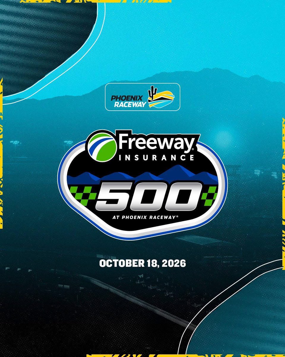 On top of being announced as a 2026 Cup Series, premiere partner, Freeway Insurance will also be the title sponsor for next Fall’s Phoenix race. 

#NASCAR