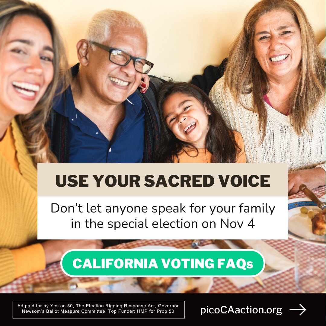 FaithVotesCA's tweet photo. 15 million Californians depend on Medi-Cal. Prop 50 defends their care and their voice in our democracy. #YesOn50 https://t.co/vKuMyTGfB1 https://t.co/v6bxQOTAMM