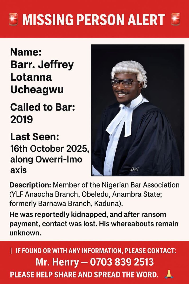 Ochimdiogor_'s tweet photo. @Morris_Monye PLEASE RETWEET!! Help find Barr Jefferey Ucheagwu ‼️🙏 https://t.co/yp2nsmX70T