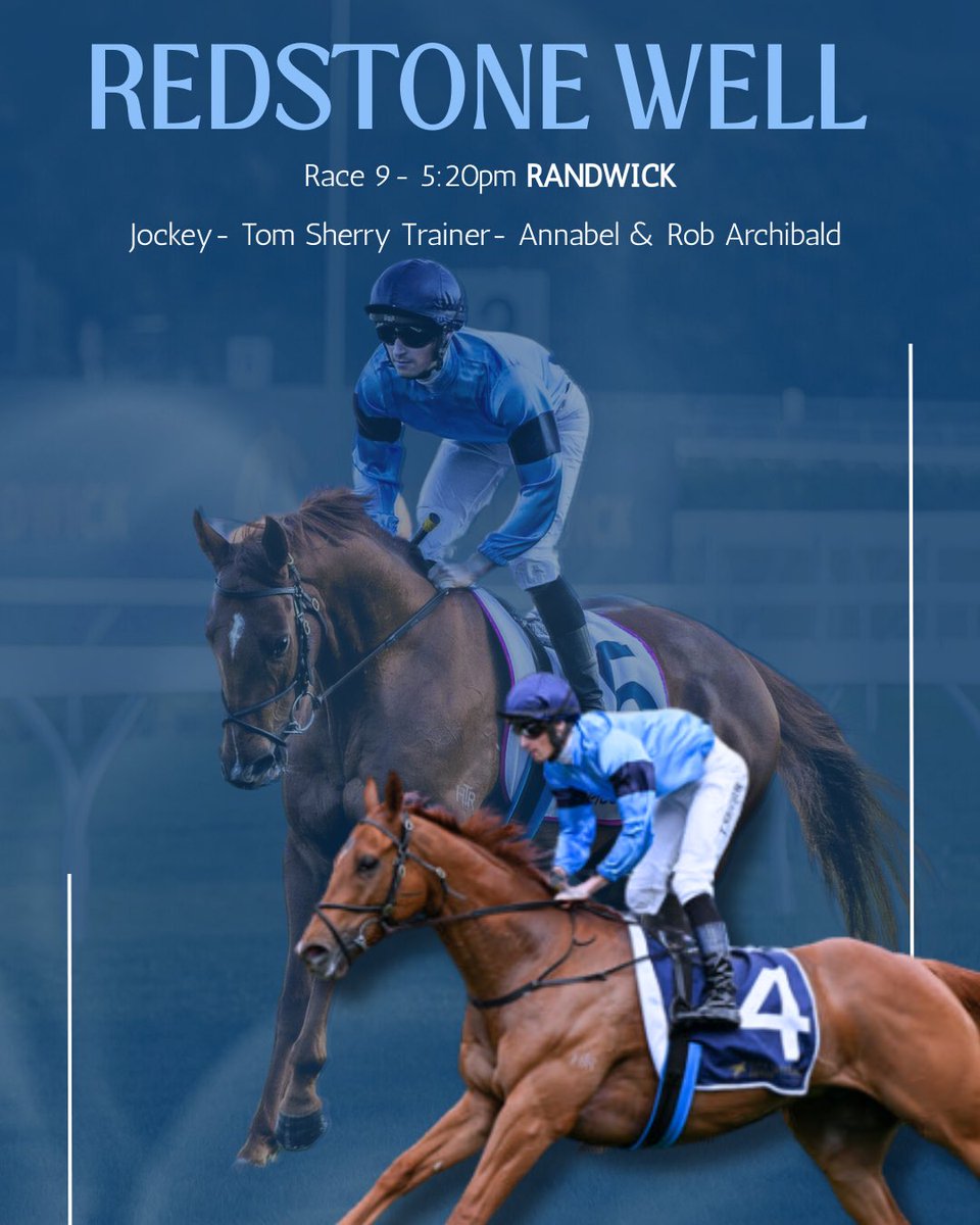 Redstone Well heads to Randwick today. 

Race 9 @ 5:20pm    
G3 Rosehill Gold Cup over 2000m  

Jockey: Tom Sherry       
Trainer: <a href="/archibaldracing/">Annabel and Rob Archibald Racing</a> 

#highclereracingaustralia #racewithhighclere #redstonewell