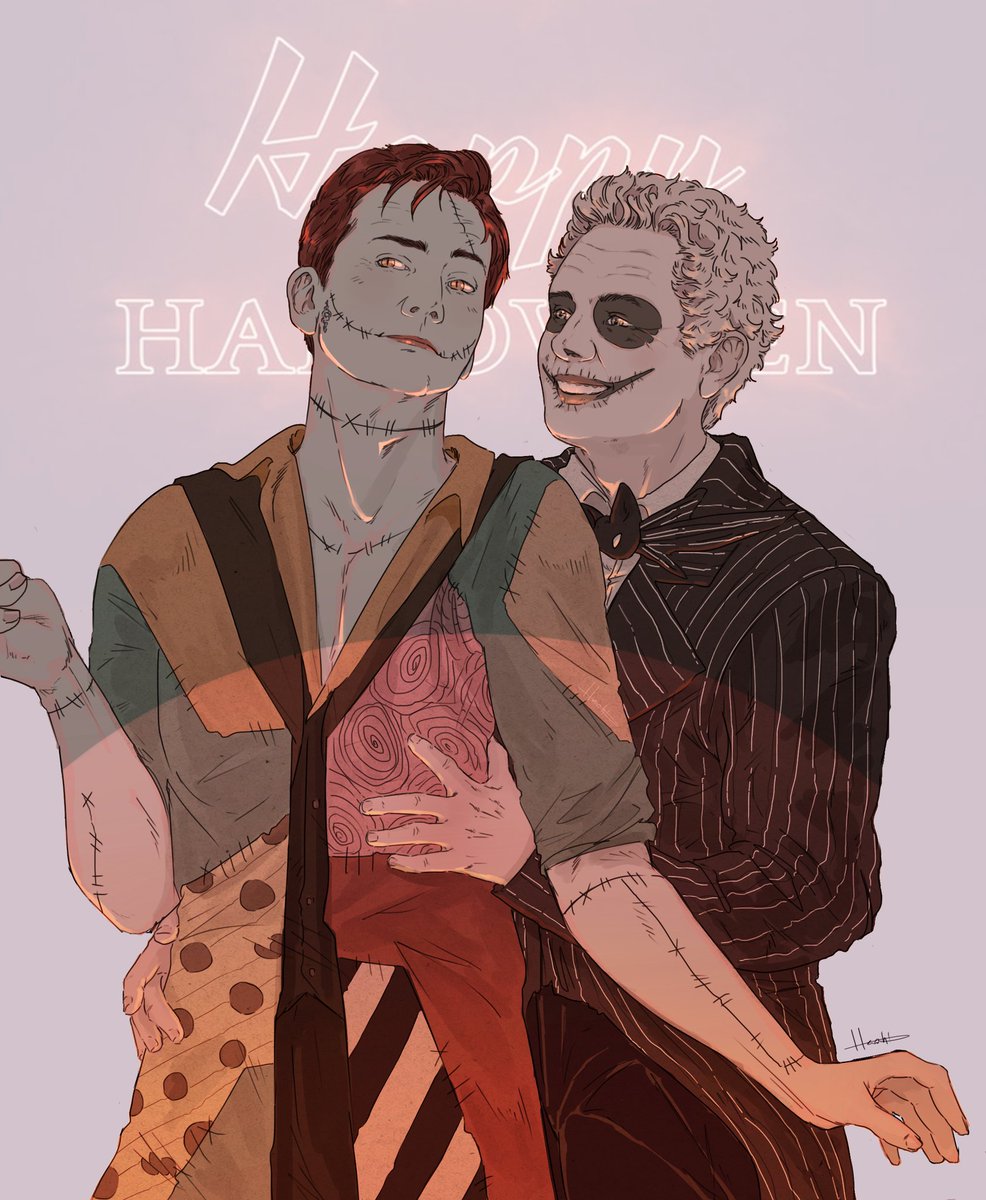 Sooo many of you asked for this, so... 🎃🖤✨🔥

NIGHTMARE BEFORE CHRISTMAS × GOOD OMENS 

They're meant to be🔥

#Halloween #NightmareBeforeChristmas #JackandSally #Aziraphale #Crowley #GoodOmensFanart #IneffableHusbands #GoodOmensAU #HalloweenArt #digitalart #GoodOmensComic