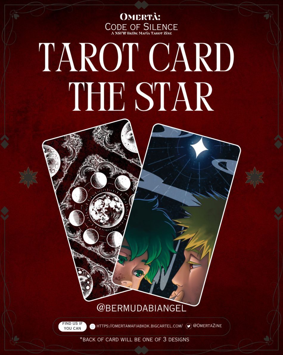 🔮 CONTRIBUTOR PREVIEW 🔮

𝐀𝐥𝐢𝐚𝐬: <a href="/bermudabiangel/">🔞Bermudabiangel🔞Commissions open!</a>
𝐑𝐨𝐥𝐞: Tarot &amp; Merch Artist

Hope always shines bright like The Star when Katsuki &amp; Izuku together ✨ 

#bkdk #ktdk #bnhazine #mhazine #勝デ