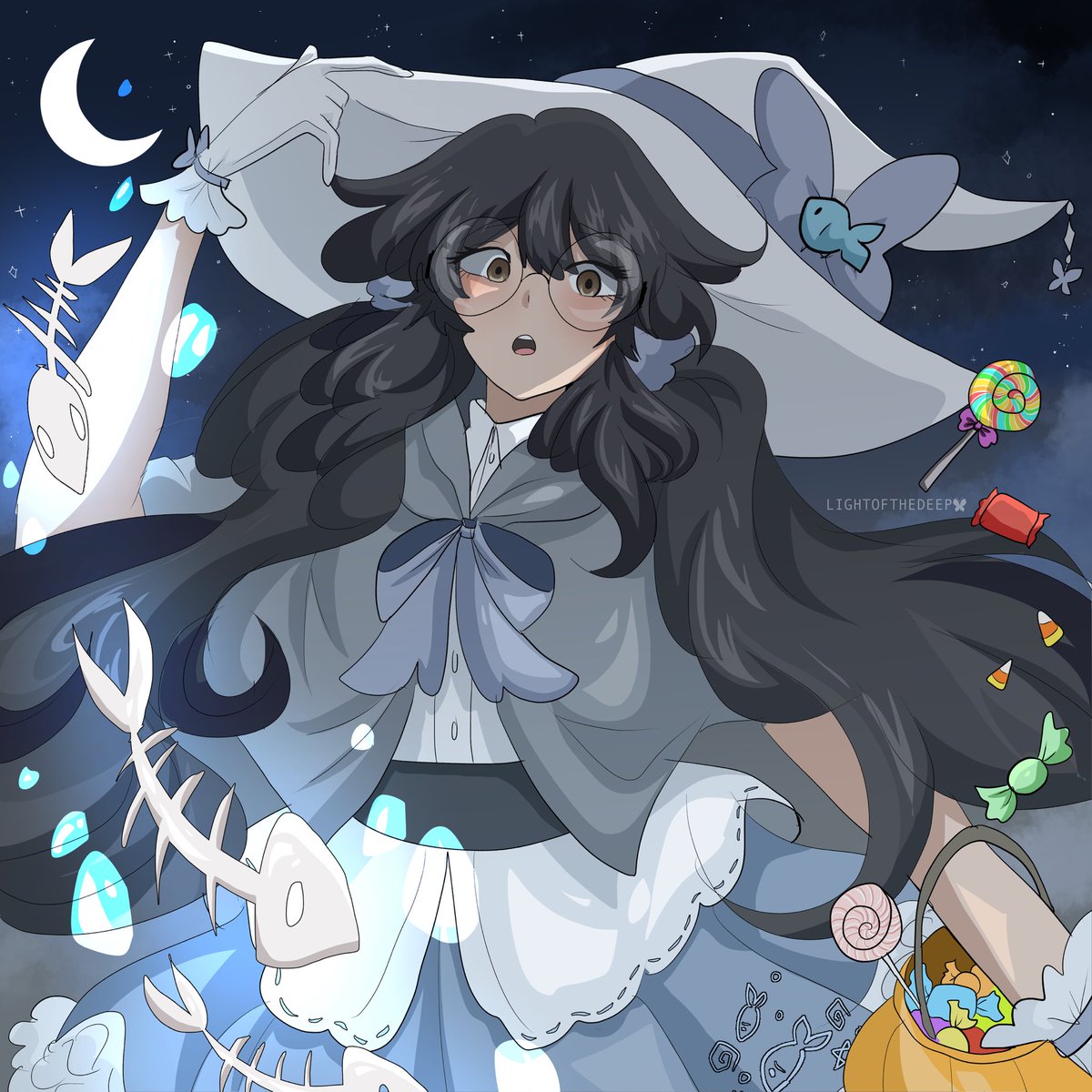 lightofthedeep's tweet image. Halloween persona art !! 🍬✨