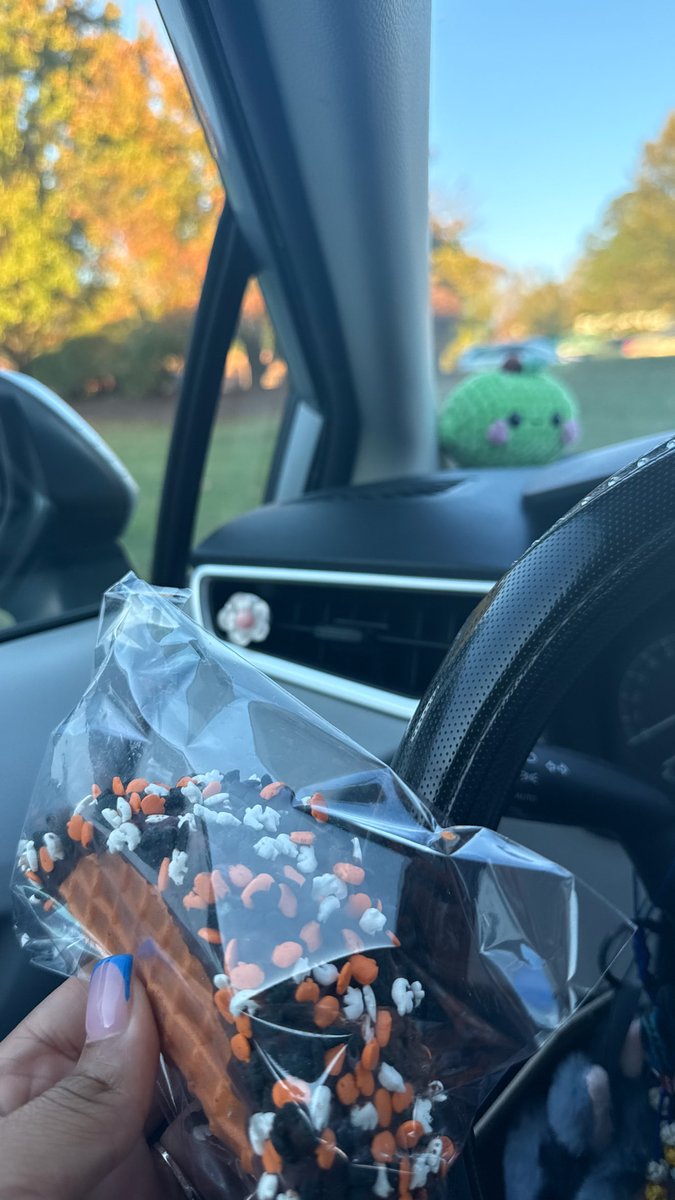 my halloween is about to be so chill. but look at this cute little spooky ice cream taco 🎃