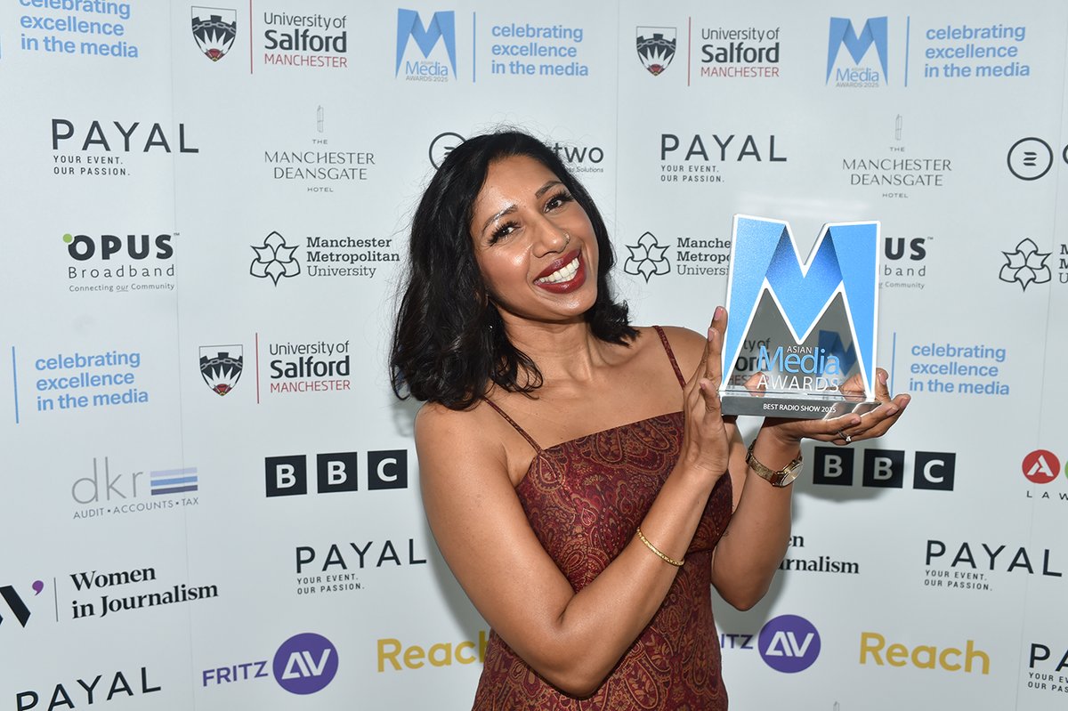 asianmediaaward's tweet photo. Congratulations to @renadipti for being awarded Best Radio Show at this year’s Asian Media Awards. A fantastic achievement that reflects her talent, dedication, and ability to connect with audiences. https://t.co/QYEvj4iXr3