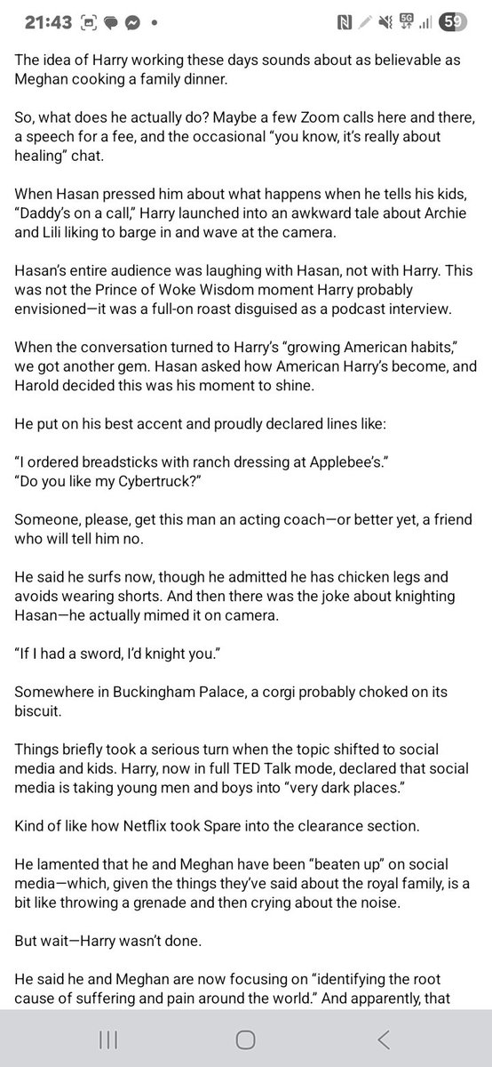 michelle_o_c's tweet image. I don&apos;t know who wrote this, but it&apos;s GREAT.
🤣 🤣 🤣 
#PrinceHarry #hasanminhaj #podcast
 #princeharryisthick