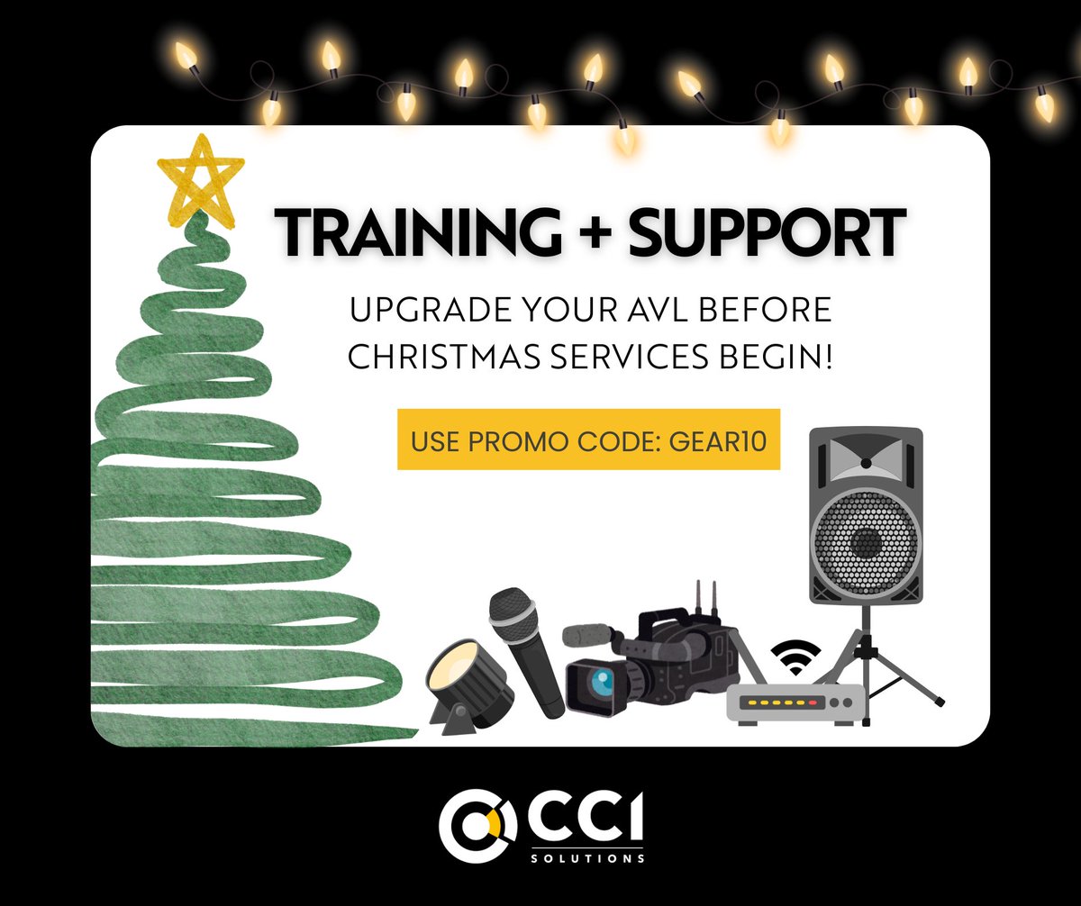 ccisolutions's tweet image. 🎚️ Gear Refresh Sale is on!
Save 10% w/ GEAR10 + get 2 hrs FREE training on orders $3,000+.
Prep your team &amp;amp; gear for Christmas—offer ends Nov 14.

🛒 Shop now at hubs.la/Q03R9JWQ0

#ChurchAVL #GearRefreshSale #WorshipTech