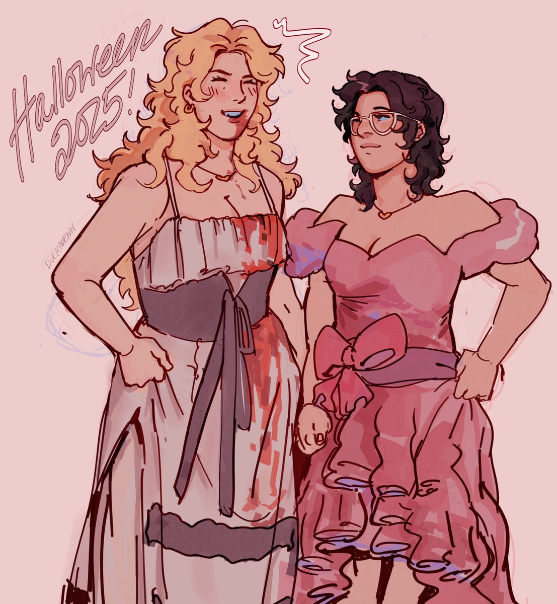 duckadenn's tweet image. hehe happy halloween!!!! haley and dd are going as jennifer and needy from jennifers body OFC #shutterspeed