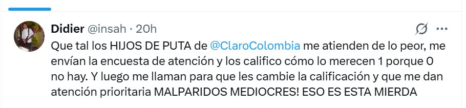 Tan raro que se queden callados estos HIJOS DE PUTA de <a href="/ClaroColombia/">Claro Colombia</a> ahí se evidencia la corrupción de esta porquería de empresa!