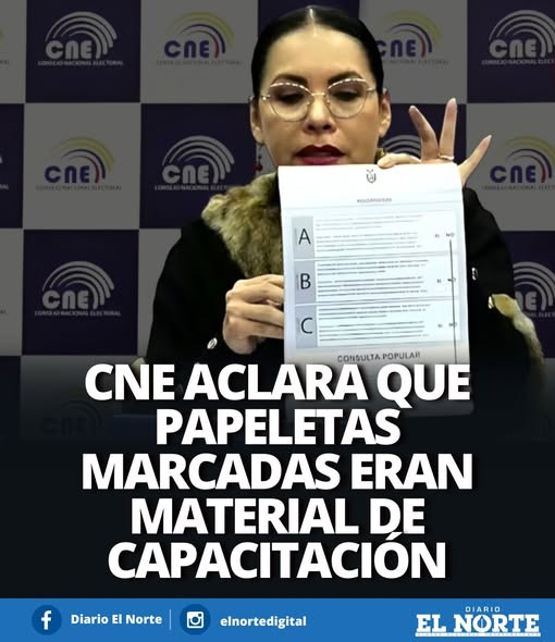 elnorteadiario's tweet image. #Atención | La presidenta del Consejo Nacional Electoral (CNE), Diana Atamaint, aclaró este viernes que las #papeletas presuntamente encontradas con #marcas a favor de una opción en el referéndum no corresponden al material oficial de votación. Detalles:  foxly.link/papeletasMarca…