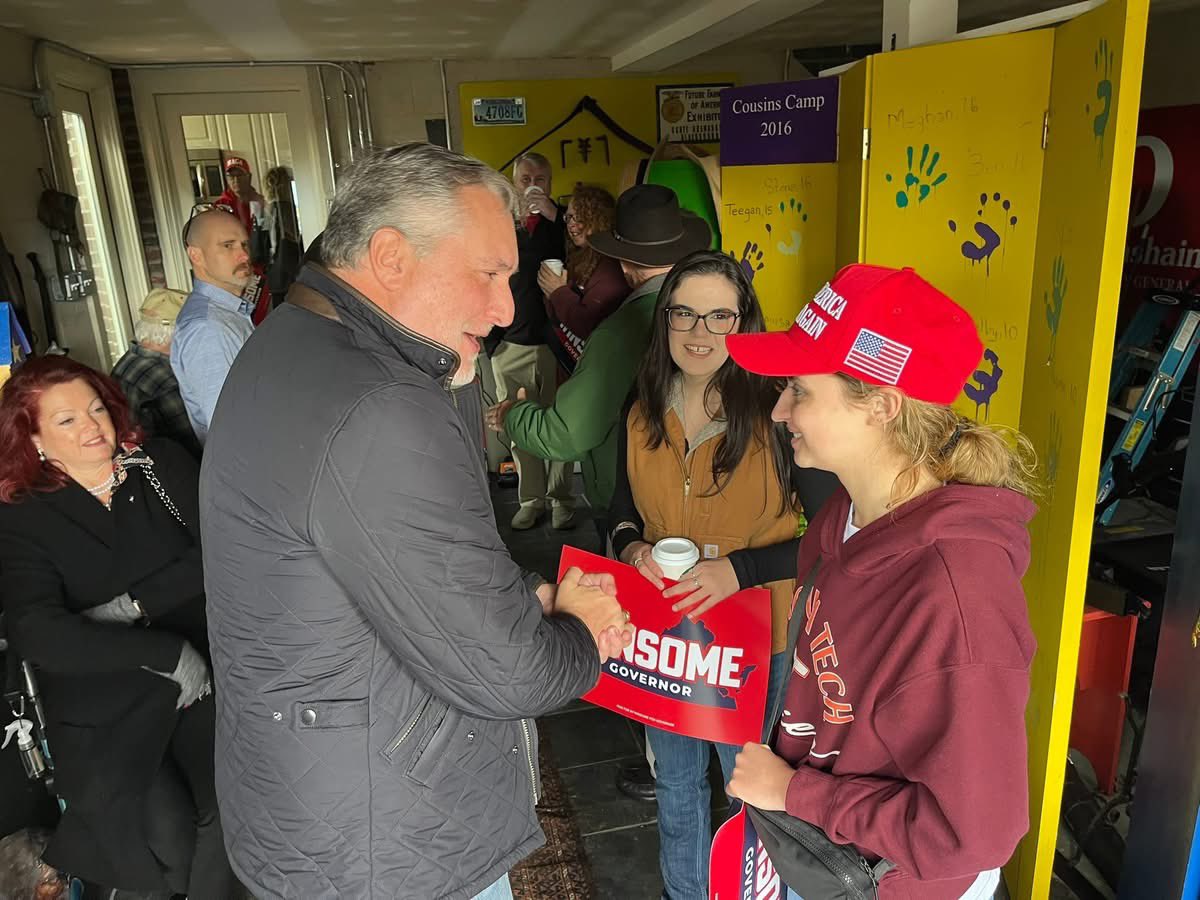Great visit with voters in Blacksburg today! The wind was blowing and the temperature was dropping but Delegate Chris Obenshain was super hot in his remarks as always!

So much bad stuff happening at rhe Capitol it’s good to have a strong and smart local leader to stand up for