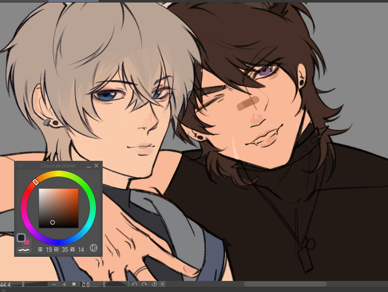 cielapngs's tweet photo. wip #LoveandDeepspace #Caleb  #Xavier https://t.co/sxOypdivCL