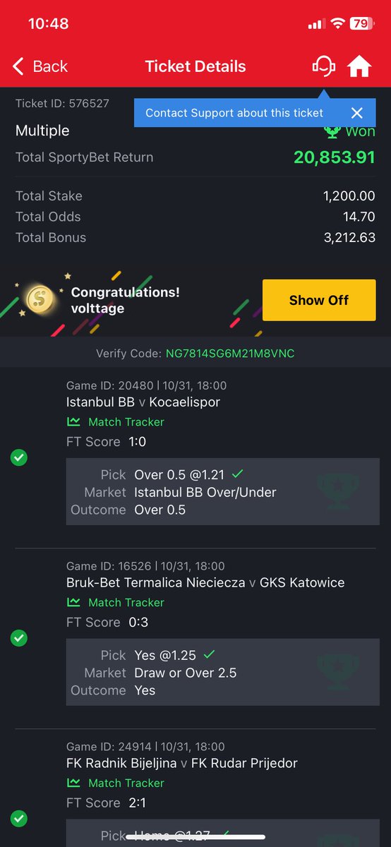 vol_tagee's tweet photo. @BettingTipsMan Thank you chief. Managed to be part of it this time. Grateful 🥹 https://t.co/EGcr0C3D8t