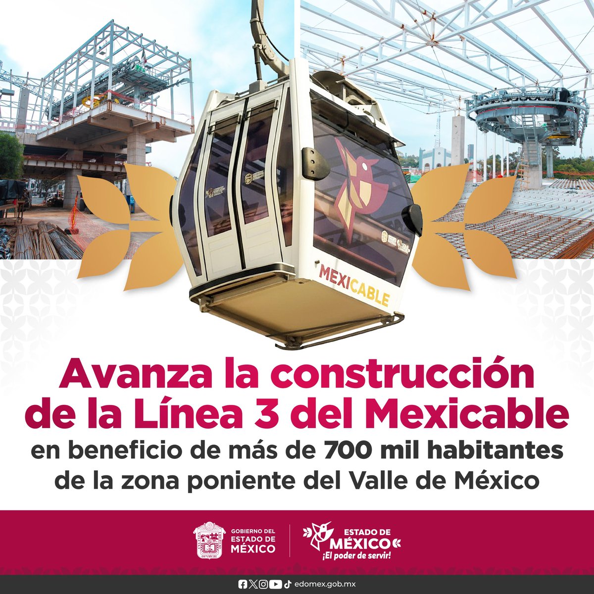 delfinagomeza's tweet image. Con la Línea 3 del #Mexicable, hacemos justicia a las y los mexiquenses que viven en las zonas elevadas de #Naucalpan.
Trabajamos por una movilidad digna, segura y eficiente para todas y todos.
#ElPoderDeServir