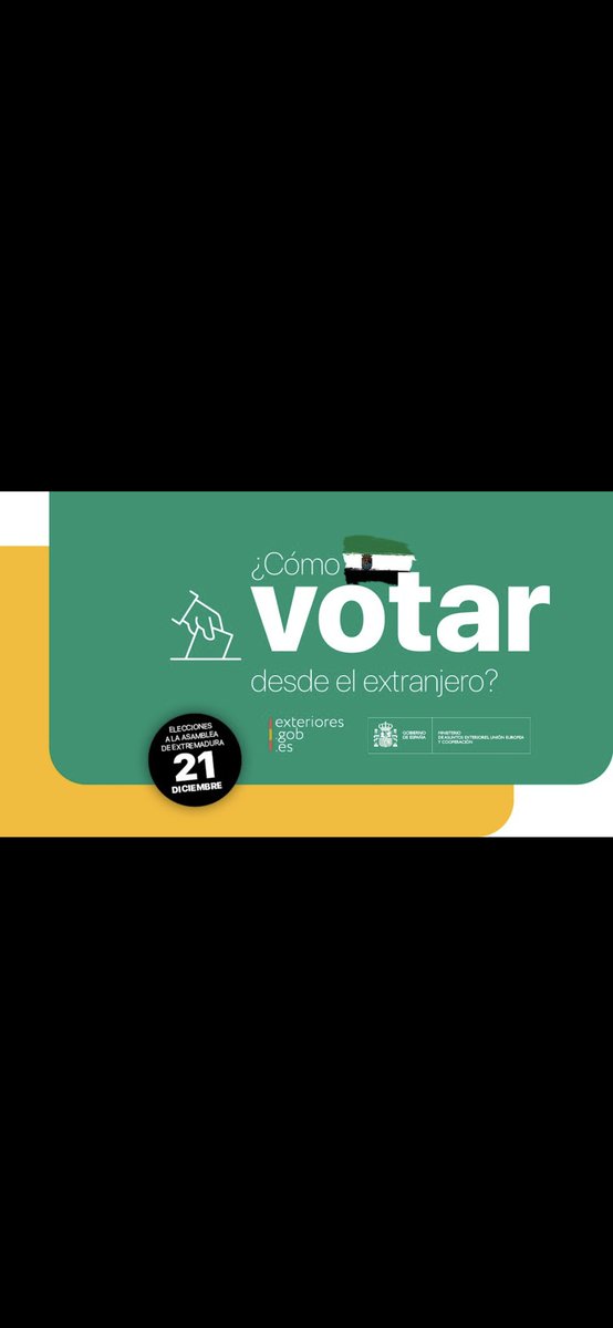 Si eres español/a, resides en nuestra demarcación consular y tienes derecho al voto en en las #EleccionesAutonomicas #Extremadura2025 del #21D, consulta tus datos en el censo. Periodo de reclamaciones del 3 al 10 de noviembre. Más info en: exteriores.gob.es/Consulados/san…