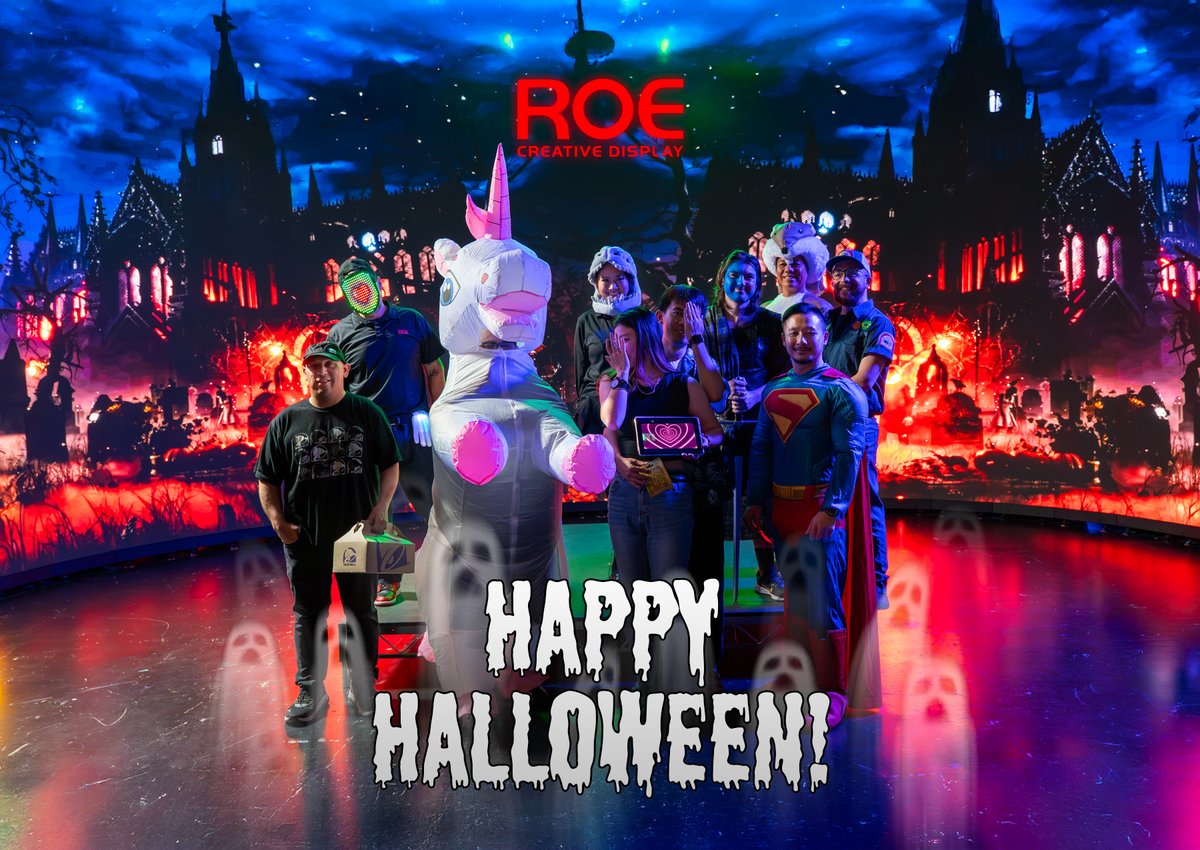 ROE_Visual's tweet image. Beware! The ROE Visual crew was caught haunting the office again… 💀
Happy Halloween from your favorite LED team! 👻🎃
#ROEVisual
