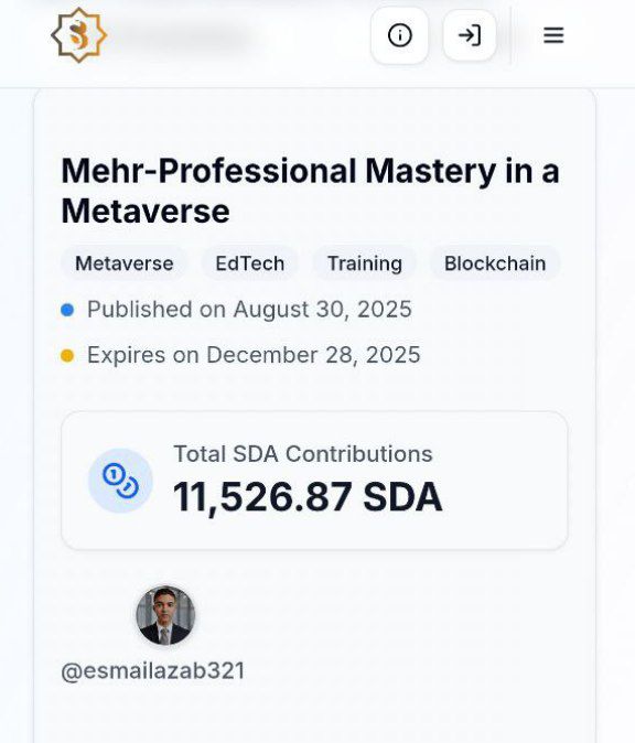 IMusad1790067's tweet image. Step into the future of learning. With Mehr Professional Mastery in the Metaverse, we’re making mastery immersive skills, networking &amp;amp; growth in a whole new dimension. #MetaverseLearning #ProfessionalMastery
@sidrachain @maljefairi  @noumanmh 

🔗 Link:👇
sidrastart.com/project/8c60c4…
