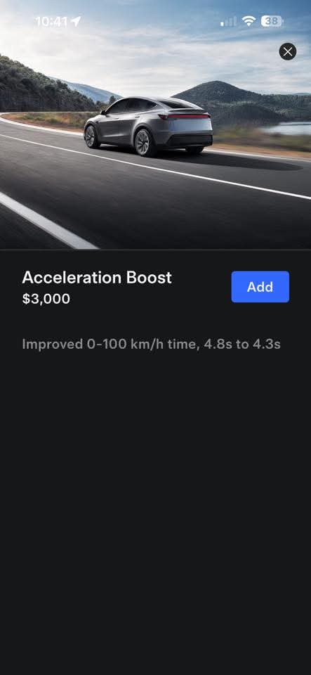 Acceleration boost is here for Model Y LR!
