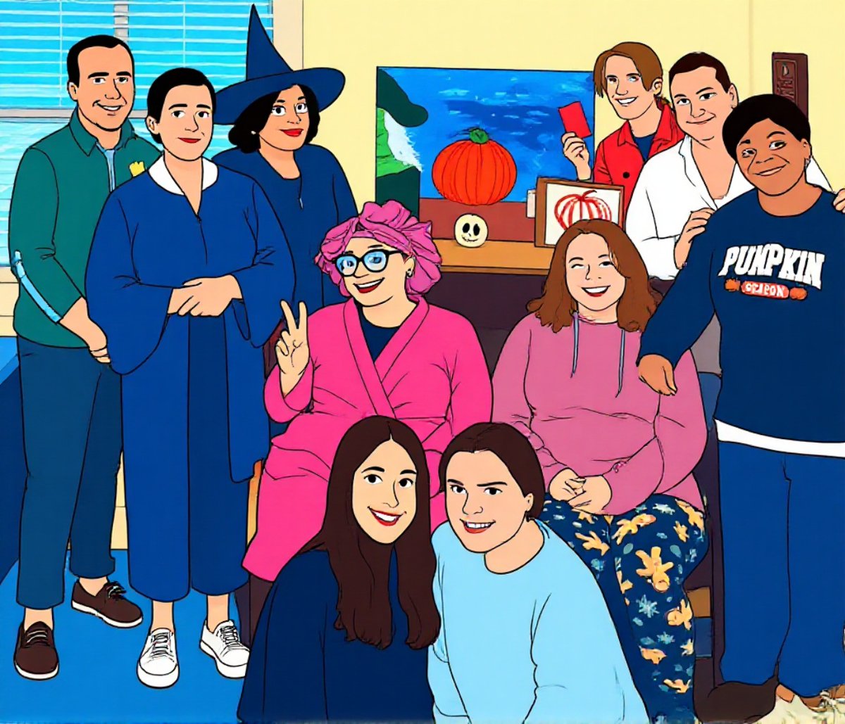 CtStateDental's tweet image. Of course we had to grab a Halloween team pic! Not a bad-looking bunch as cartoons! 🎃 #CSDA #Halloween2025