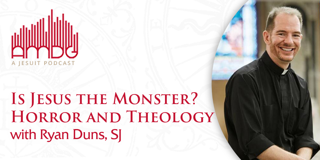 Check out our AMDG pod with Fr. <a href="/DunsSj/">Fr. Ryan G. Duns, SJ</a>, a <a href="/MarquetteU/">Marquette University</a> professor who wrote “Theology of Horror: The Hidden Depths of Popular Films.” He invites us to reflect on what horror reveals about our world, our spiritual selves and God.

🎧 ow.ly/EACZ50VxoAh