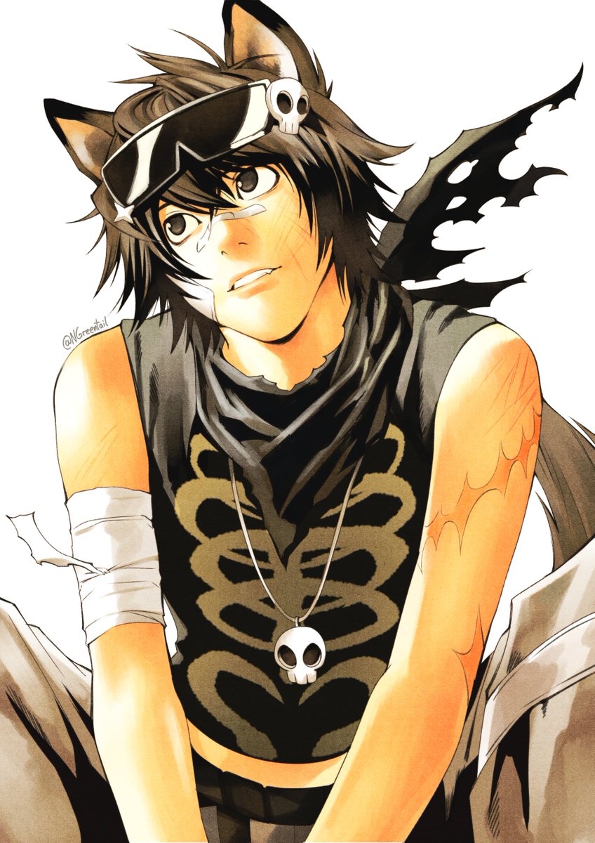 NGreentail's tweet photo. Death Note style piece for kazooiguess https://t.co/Re48w3s5PL