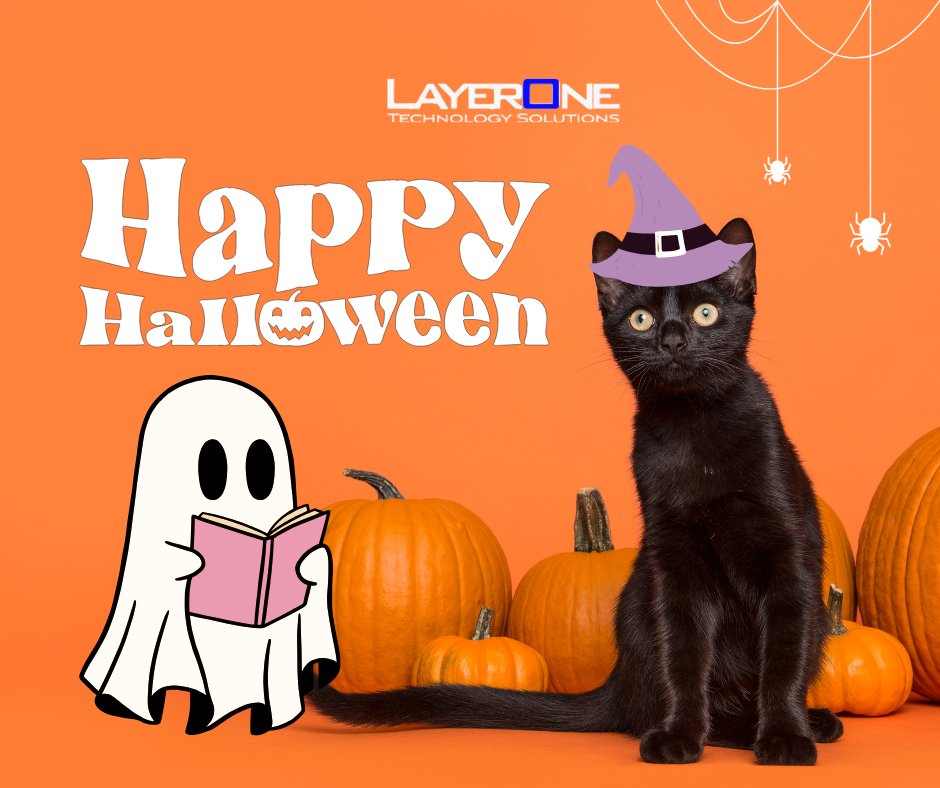 LayerOneCorp's tweet image. 🎃 No tricks here... just treats (and top-tier enterprise technology)! Stay safe, stay spooky, and have a Happy Halloween from all of us at Layer One.

#LayerOneReady #Halloween2025 #SmartSecurity #DMVBusiness