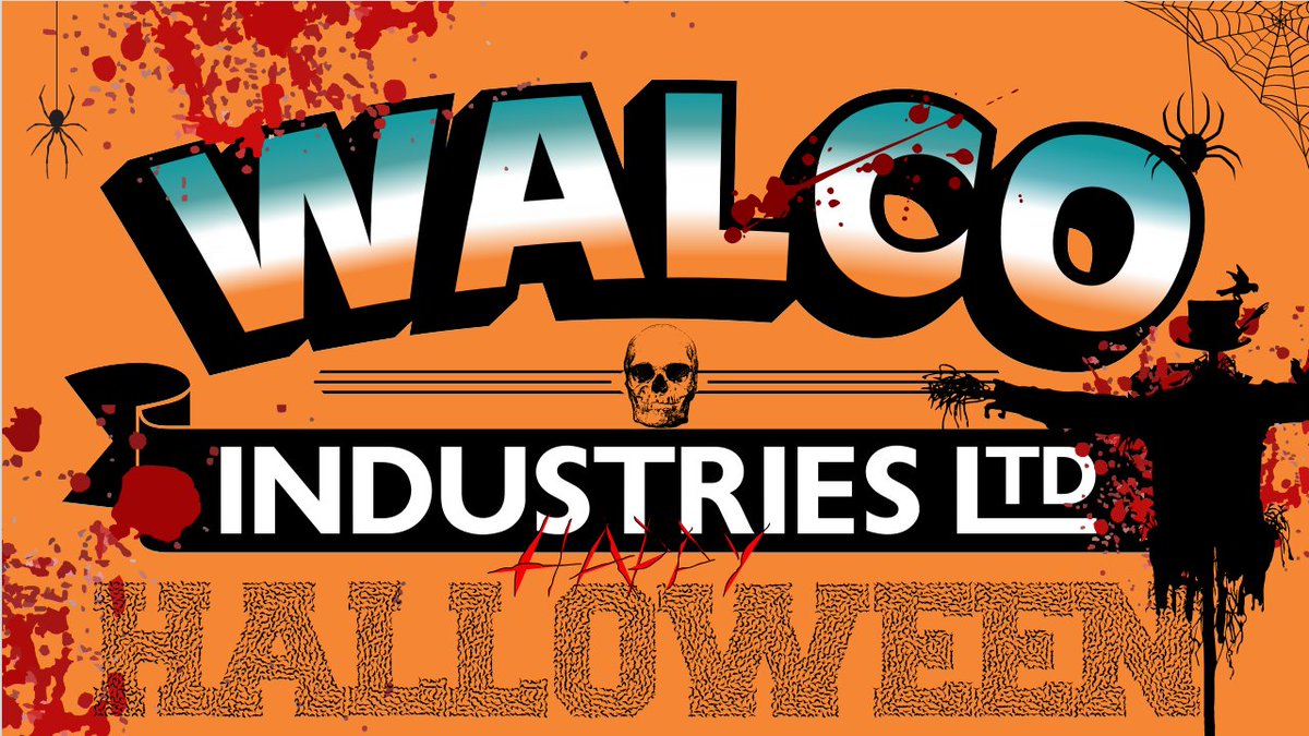 WalcoInd's tweet photo. Happy Halloween from Walco Industries! Despite the wind and rain, we hope you all enjoy many tricks and treats this evening. https://t.co/eXH93pdMLv