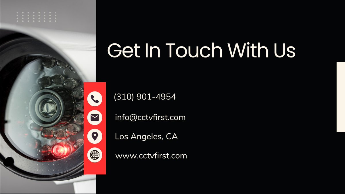 cctv1st's tweet image. 📞 Ready to secure your property?
Contact First Digital Surveillance for security camera installation, access control, and intercom services in Los Angeles.

📧 info@cctvfirst.com

📞 (310) 901-4954
🌐 cctvinstallation-losangeles.com

#SecurityCameraInstallation  #CCTVLosAngeles