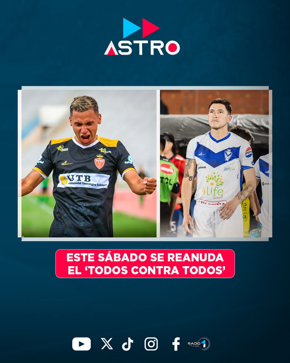 AstroMultimedio's tweet image. ESTE SÁBADO SE REANUDA EL ‘TODOS CONTRA TODOS’

Tras una seguidilla de fechas por la #CopaBolivia, este sábado se reanudará el campeonato #TodosContraTodos en la fecha 24, con el partido entre #Real Oruro y #GVSanJosé a las 3 de la tarde.

#AstroMultimedios
#AstroNoticias