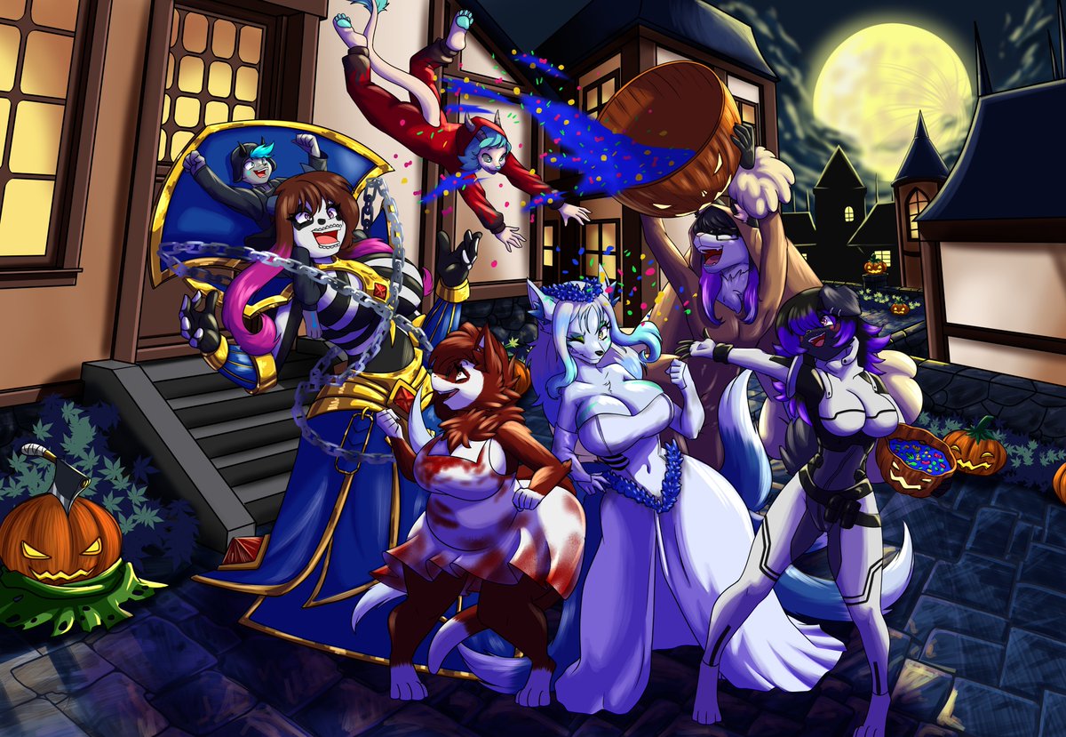 Happy Halloween! XD
Commission for <a href="/Alkrion_Mom/">Alesta Wolf 🏳️‍⚧️</a> <a href="/rubiwhan/">Ruby-whan</a> <a href="/Zorrena184/">Zorrena</a> <a href="/KitanoTheDergal/">Kitano!</a> teo, tao and cyn
Thanks for your support 💖