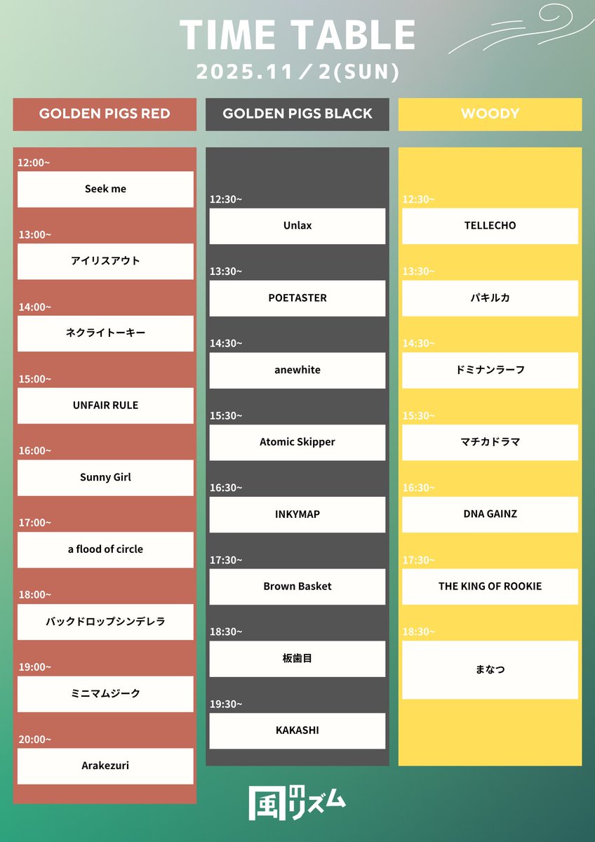 風のリズム on X