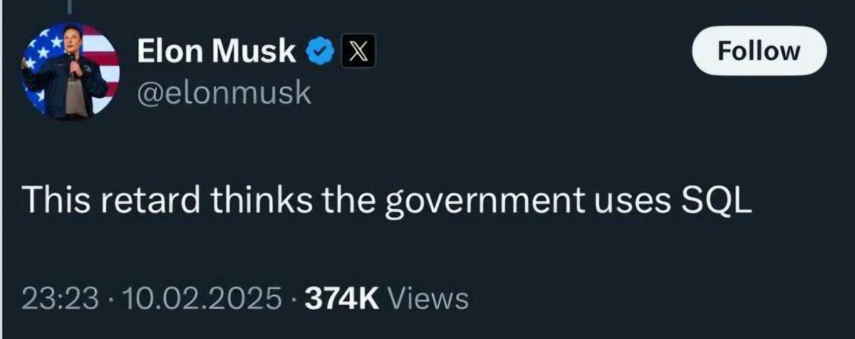 The most unexpected and criminally incorrect insinuation in a  post I think I've ever seen from the Admiral of social media. Tsk tsk.
.<a href="/elonmusk/">Elon Musk</a>