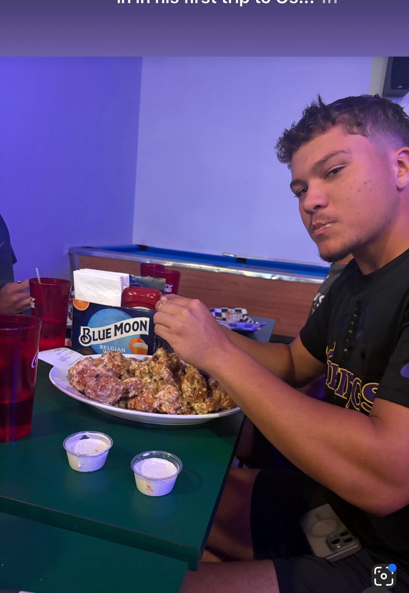 Posted before, but it still needs revisiting. <a href="/IsaiahBramer/">Isaiah Bramer</a> dressed as a competitive eater for Halloween 2025 <a href="/ATCCBaseball/">Alexandria College Legends Baseball</a> style. I have never seen a plate of wings like this!
