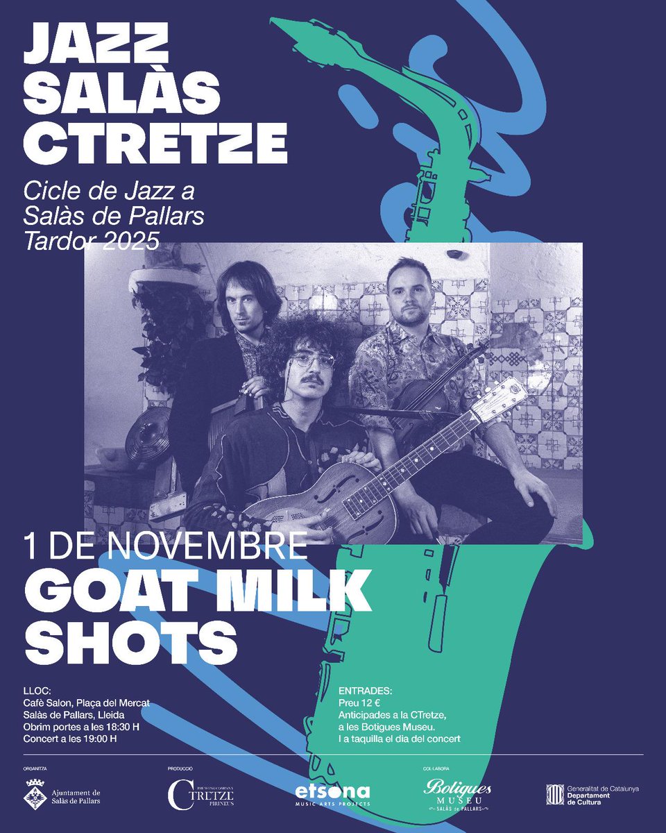 🎵Goat Milk Shots aquest dissabte a les 19h al Cafè Salon!
No t'ho perdis🎸