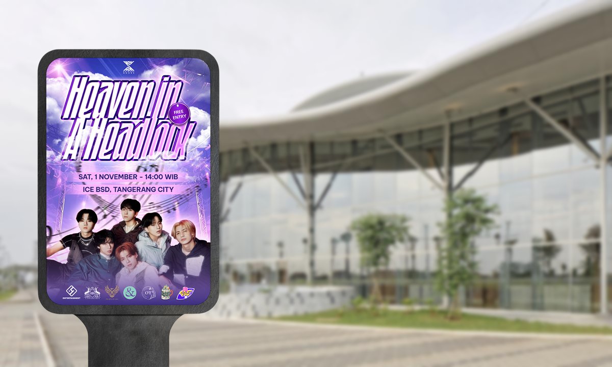 ㅤㅤ
Cuaca cerah menyelimuti kota Tangerang hari ini, termasuk area panggung 𝐇𝐄𝐀𝐕𝐄𝐍 𝐈𝐍 𝐀 𝐇𝐄𝐀𝐃𝐋𝐎𝐂𝐊 yang berlokasi di Indonesia Convention Exhibition. Para penggemar mulai berdatangan dan memadati lokasi acara dengan antusiasme yang tinggi.
ㅤㅤ