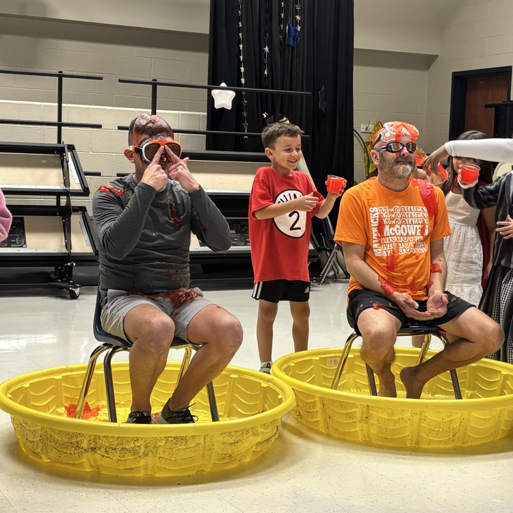 McGowenES's tweet photo. Congratulations to Mrs. Johnstons 1st grade class for winning the Boosterthon Goal Award. They were excited to slime Coach Relle &amp; Mr. Bourgeois today with their 4th grade buddy class! https://t.co/cMOE81H6p1