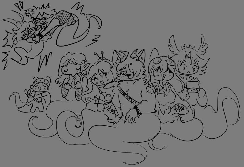 Leiy1418's tweet photo. Reunión de muertos del Team Permaquejas + Zari y Bernardito
#Permadrawdoodles #Permadraw https://t.co/nAHW4ZR2oU