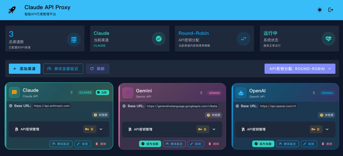 Serveur proxy API Claude : un serveur proxy API Claude haute performance qui prend en charge divers fournisseurs de serv
